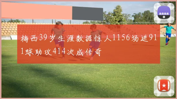 梅西39岁生涯数据惊人1156场进911球助攻414次成传奇